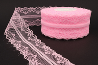 Кружево капрон (розовый), 40мм * 20 ярдов(+-1)