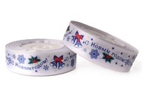 Атласная лента с рисунком 