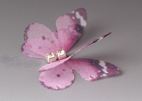 Бабочки шифоновые со стразами 3 см (10 шт)