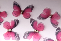 Бабочки шифоновые со стразами 3 см (10 шт)