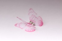 Бабочки шифоновые со стразами 3 см (10 шт)