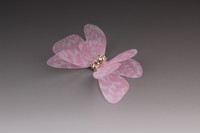 Бабочки шифоновые со стразами (нежно-розовый) 3 см (10 шт)